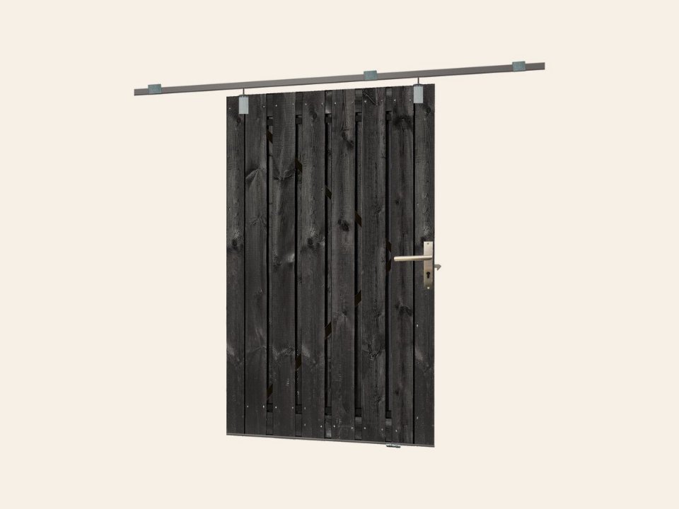 Tuindeur schuifsysteem grenen H195 × 130 cm