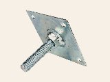 Hoogteverstelling verzinkt M16 10 × 10 cm plaat, incl. bevestigingsset, foto 1