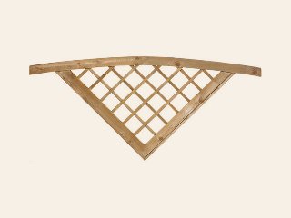 Inzet V-kader grenen groen geïmpregneerd voor toog 16 mm tuinscherm B160 × H80 cm