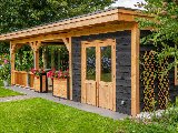 Plat dak Nijverdal douglas 900 × 410 cm zwart geïmpregneerd, foto 1