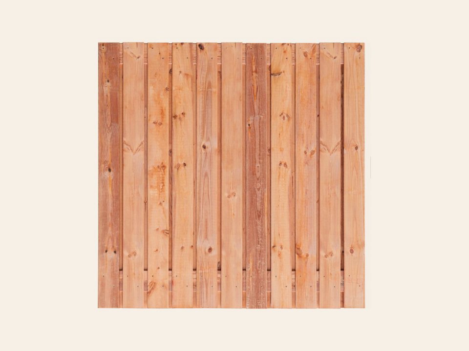 Tuinscherm Agadir, Red Class Wood geïmpregneerd vuren, RVS-geschroefd, 23-planks (21+2) 180 × 180 cm