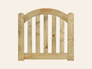 Tuinhekdeur grenen groen geïmpregneerd de Luxe 80 × 100 × D4 cm