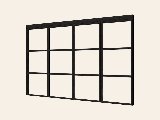 Complete set steellook glaswand zwart, foto 1