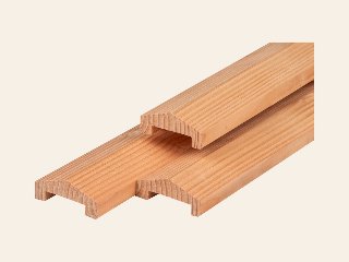 Douglas afdekkap 4,5 × 8,8 × 180 cm, geschaafd, robuust