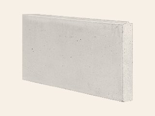 Berton-onderplaat, 20,0 × 3,5 cm, 182,5 cm, Wit/grijs