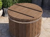 Koudwaterbad Ø120 cm, thermisch gemodificeerd vuren, foto 2