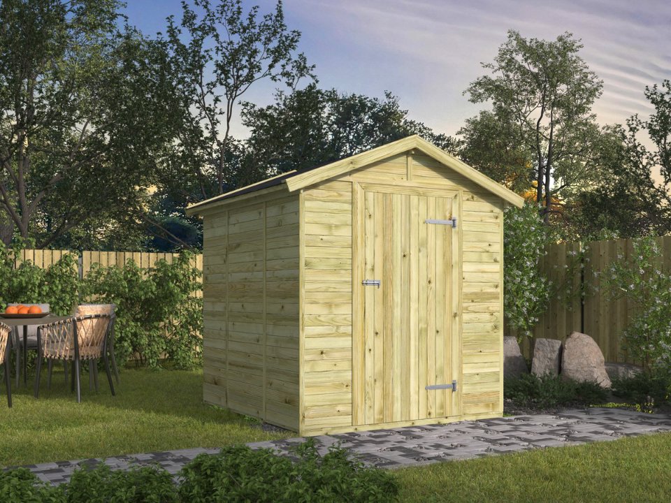 Tuinhuis Boudewijn vuren groen geïmpregneerd