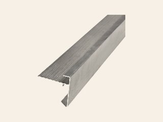 Aluminium daktrim recht 4,5 × 4,5 × 250 cm