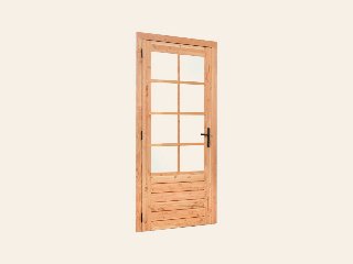 Douglas enkele glas deur 6-ruits deluxe, B1100 × H2150 mm buitenmaat