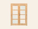 Dubbele deur+kozijn, enkel glas D1, foto 2