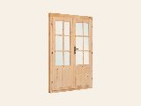 Dubbele deur+kozijn, enkel glas D3, foto 1