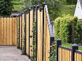 Tuinscherm Enschede, groen geïmpregneerd grenen, RVS-geschroefd, 21-planks (19+2), foto 3
