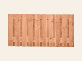 Tuinscherm Zwarte Woud, douglas, RVS-geschroefd, 21-planks (19+2)
