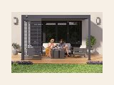 Aluminium overkapping louvrepaneel, horizontaal, foto 1