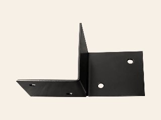 Pergola muurelement voor balken, zwart gepoedercoat, incl. bevestigingsset