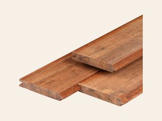 Azobé hardhout damwand geschaafd