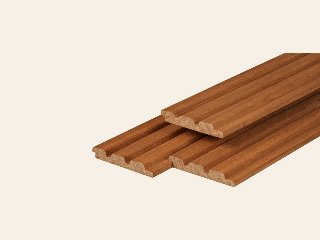 Fraké hardhout triple profiel thermisch gemodificeerd, geschaafd