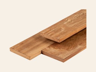 Garapa hardhout vlonderplank geschaafd, FAS