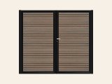 Dubbele stalen poort, zwart gepoedercoat, incl. hang- en sluitwerk, foto 2