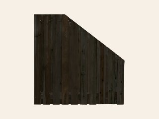 Tuinscherm 21 planks 180/90 × 180 cm Verloopscherm zwart gespoten