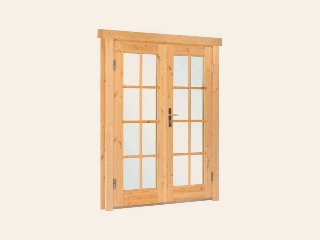 Dubbele glas deur 8-ruits Deluxe V2