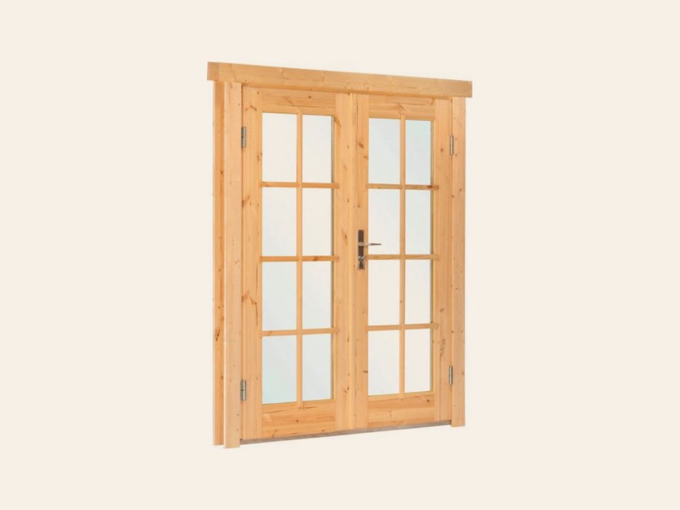 Dubbele glas deur 8-ruits Deluxe V2