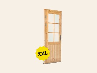 Enkele glas deur XXL 6-ruits Deluxe