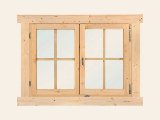 Uitzetraam Dubbel draai-/kiepraam blank hout 4-ruits Deluxe, foto 5
