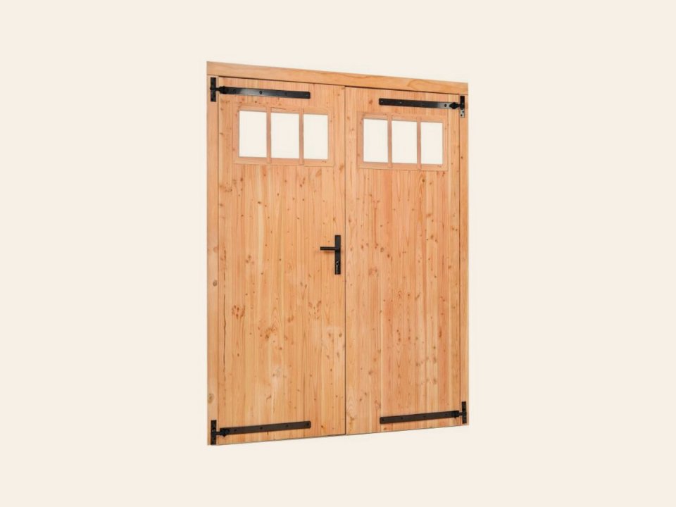 Douglas dubbele klampdeur met raam 185 × 205 cm