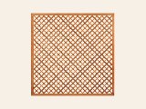 Trellis met lijst, diagonale lamellen hardhout kunstmatig gedroogd, foto 4