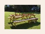 Picknicktafel Superieur 300 cm vuren gedroogd, groen geïmpregneerd, foto 1