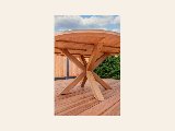 Tuintafel teak rond met kruispoot diameter 150 cm, foto 3