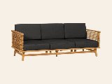 Teak loungeset Riverside 3-zits bank incl. kussens, foto 1