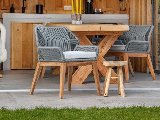 Teak stoel Granada met kussen (set van 2 stoelen), foto 3