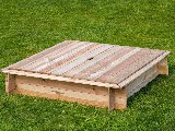 Zandbak vierkant met deksel 120 cm douglas, foto 2