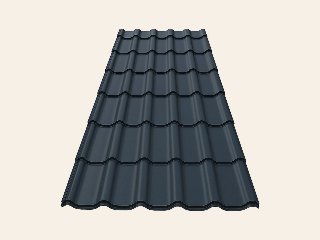 Dakpan profiel plaat Wrinkle – zwart