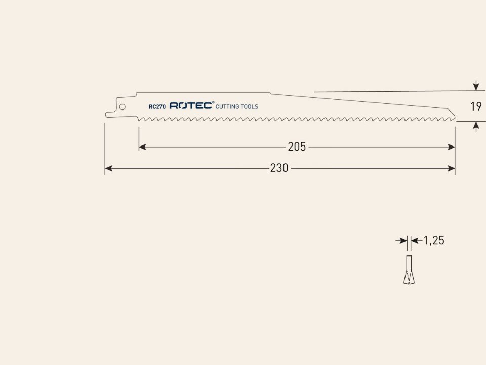 Reciprozaagblad RC270
