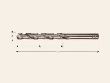 Hss-g spiraalboor, DIN 338, type N, foto 1