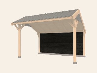 Douglas wand Zweeds rabat horizontaal zwart gespoten, incl. regelwerk